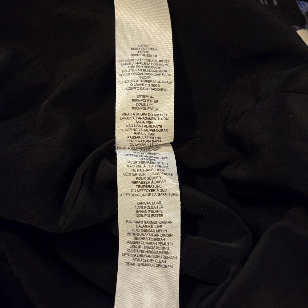 Armani Exchange Black and Blue Geometric Mini Dress - Picture 10 of 11